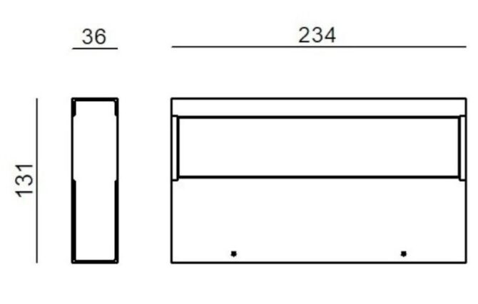 Applique Moderna Regolo 23,4 cm Bianco Led 19w Linea Light