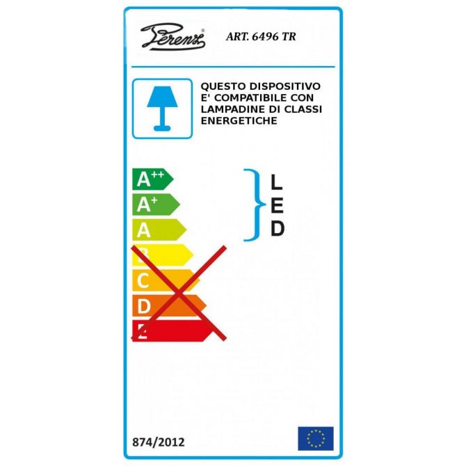 Lampadario classico elegante in vetro Perenz BOUGIE 6496 E14 LED 6 luci sospensione multiluce