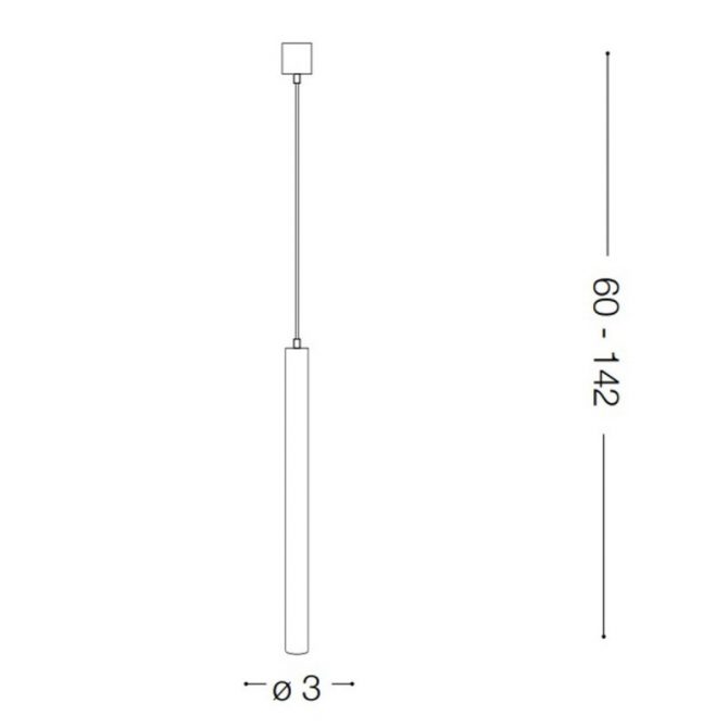 Sospensione Cilindro Led Ultrathin SP1 Small Cromo Ideal Lux