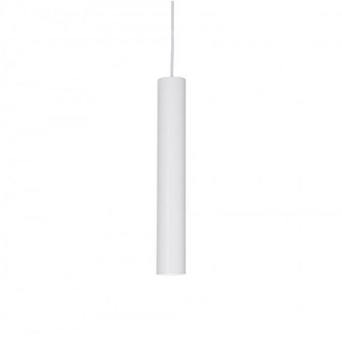 Sospensione Cilindro Look SP1 Ø6 cm Bianco Ideal Lux