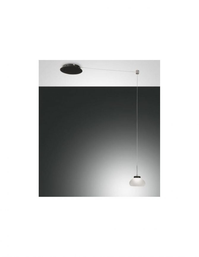 Lampadario con punto luce Decentrato LED - Arabella Bianco Fabas Luce