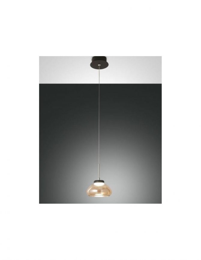 Sospensione Led In Vetro Arabella Fumè 3547-40-126 Fabas Luce