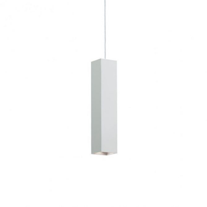 Sospensione Moderna Tubo Quadrato Sky SP1 Bianco Ideal Lux