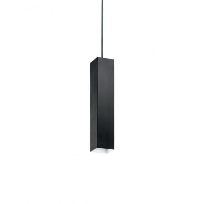 Sospensione Moderna Tubo Quadrato Sky SP1 Nero Ideal Lux