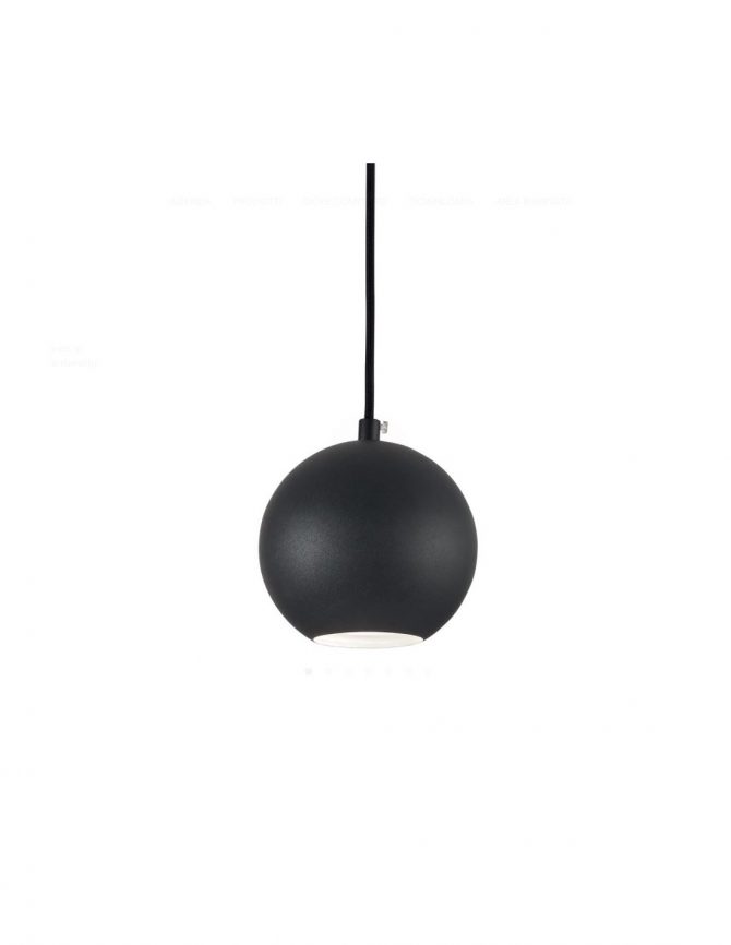 Sospensione Sfera Metallo Nero Ø11cm Mr Jack SP1 Small Ideal Lux