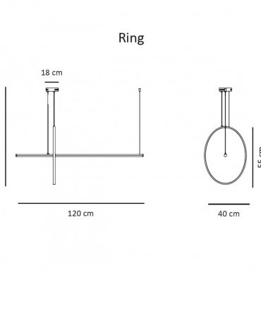 Sospensione Sikrea Ring LED
