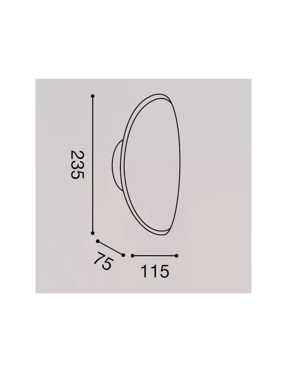 Applique da Esterno GEA LUCE - GES120 Alluminio Grigio Antracite