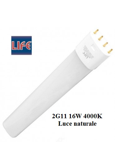 Lampada Led Tubolare 2G11 16W 4000K Luce Naturale Life