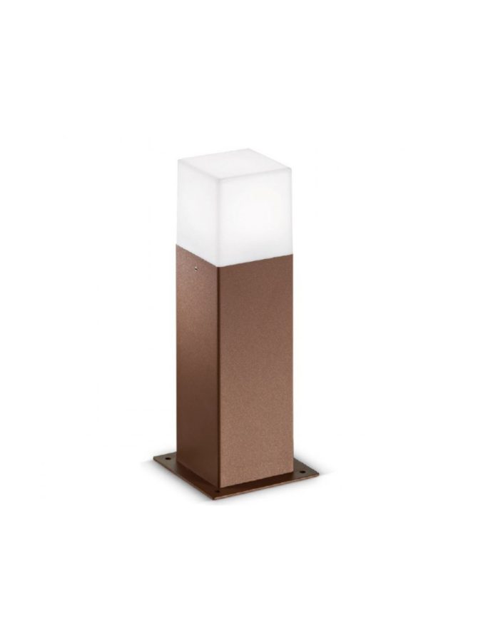 Paletto Da Esterno Basso Cubo 30 cm Aditi Ruggine GES421 Gea Led