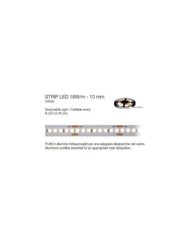 Strip Led Dimmerabile 18W/m 5 Metri IP20 24VDC GST151 Gea Led