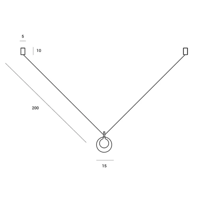 MILOOX ALADINO Lampada a sospensione in vetro borosilicato e metallo in oro spazzolato a 1 luce