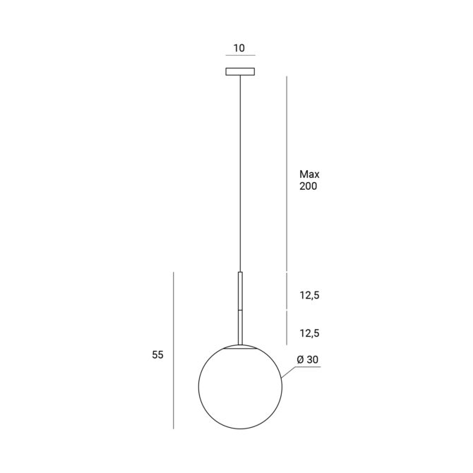 MILOOX JUGEN  Lampada a sospensione in metallo nero  a 1 luce