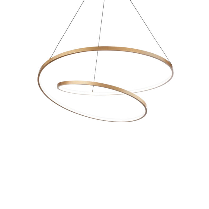 IDEAL LUX Sospensione OZ con finitura ottone D. 60- H. 215 cm