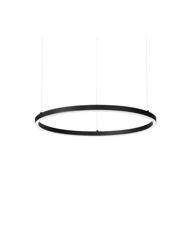 IDEAL LUX Sospensione ORACLE SLIM ROUND con finitura nera D. 70- H. 202,5 cm