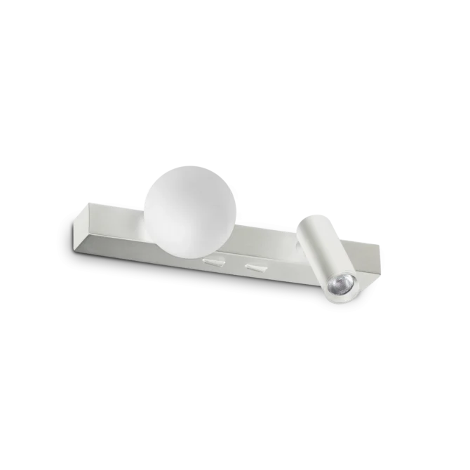 IDEAL LUX Applique PING PONG con finitura bianco  3000 K- L. 21,6 cm